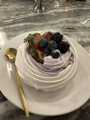 A baked meringue, dessert. This was amazing. All the desserts here are delicious.