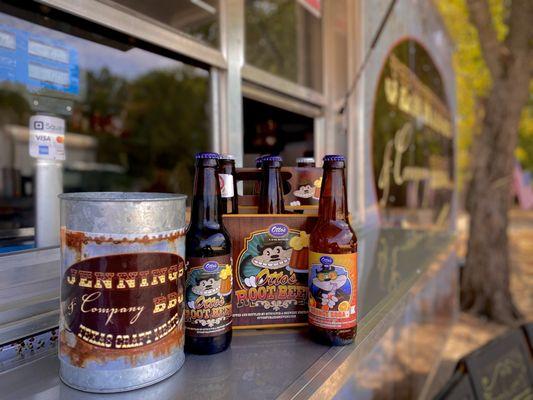 Our selection of Ottos root beer and orange soda