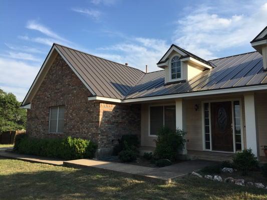 New Standing Seam Metal Roof Installed. Dripping Springs Texas