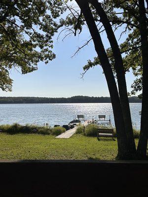 Dock right in your front yard. View from cabin