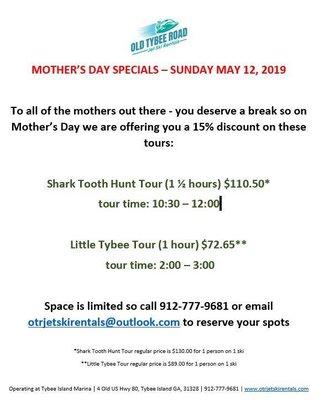 Check out our Mother's Day Specials!!  Give us a call 912-777-9681