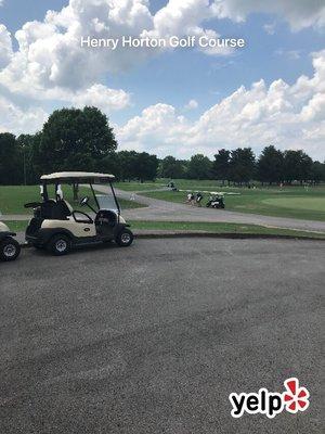 Driving range and practice area.