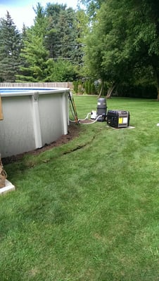 A finished pool heater install done to specs, and we're the warranty company.