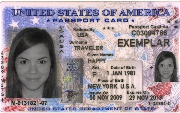 U.S. Passport Card can enter the U.S. from Canada, Mexico, the Caribbean, and Bermuda at land border crossings or sea.