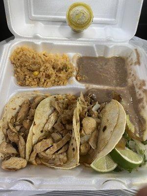 Chicken Taco plate! So good!