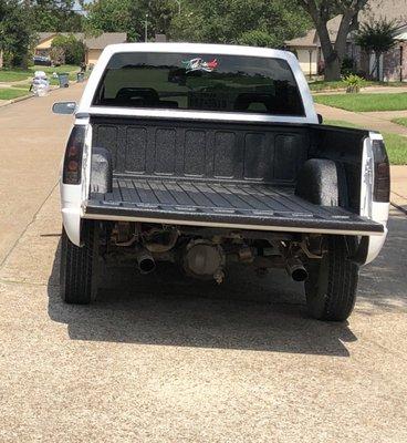 New tint in the rear windshield