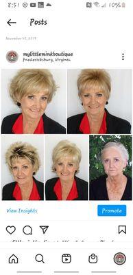 Same woman in 4 different wigs.
INSTANT make-over