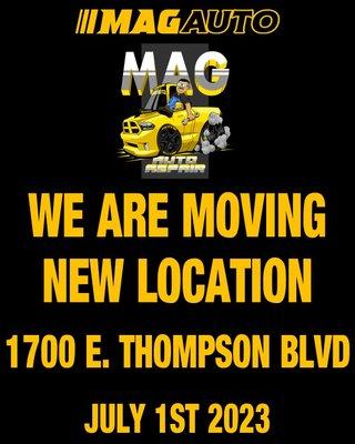 New address effective July 1st, 2023: 1700 E Thompson Blvd Unit 1, Ventura, CA 93001