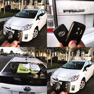 2010 Toyota Prius key made and programmed at Milpitas