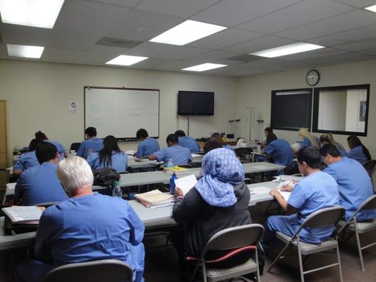 Students taking Theory Module test.