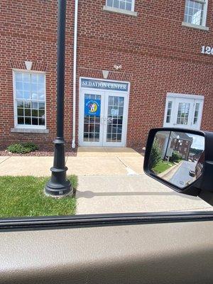 Sedation Center entrance from parking lot