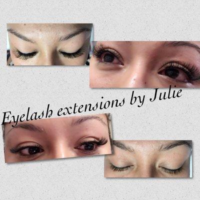 Eyelash extensions by Julie