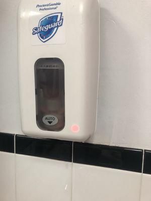 Empty soap dispenser