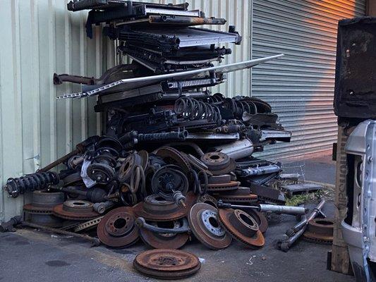 scrap metal recycle from automotive shop.