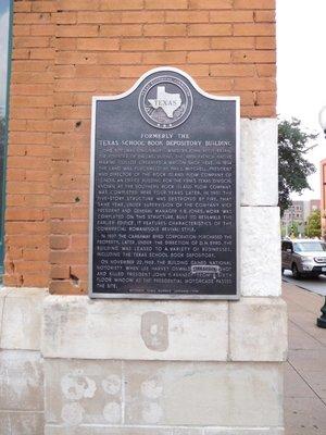 Texas School Book Depository Historical Marker, Dallas