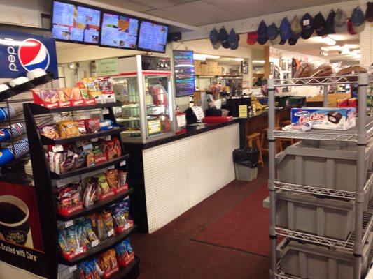 The restaurant counter