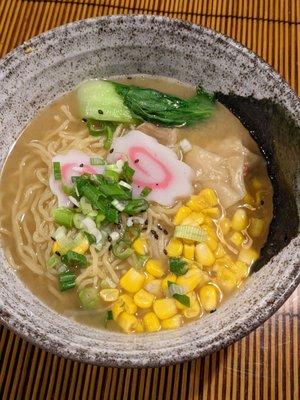 Miso ramen with chicken broth