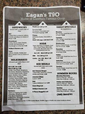 Menu Side 2