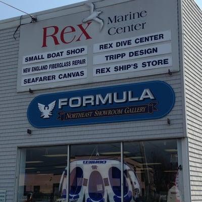 Front of Our Showroom and the Rex Marine Center