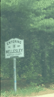 Town Of Wellesley -- Entering Wellesley Sign (Central Street / Route 135), Wellesley