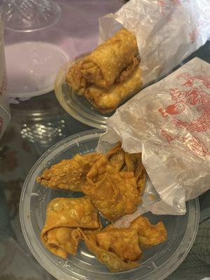 Fried wanton and egg roll