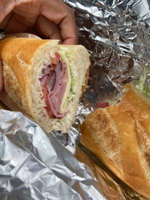 1. Ham and Cheese Sub