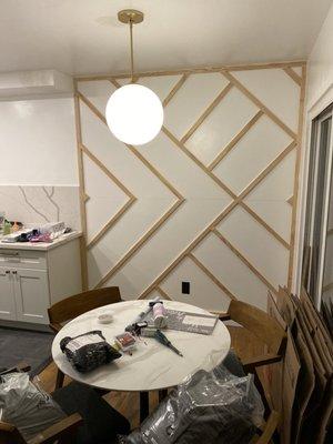 Custom accent wall ready for paint