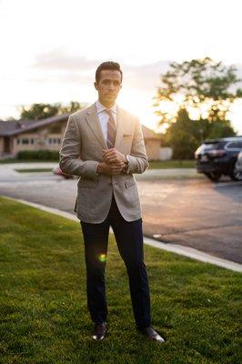 Linen Jacket. Lightweight wool pants. Go-to wedding attire.