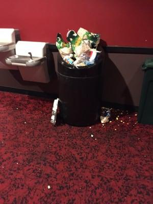 Need more trash cans for so many theaters!!