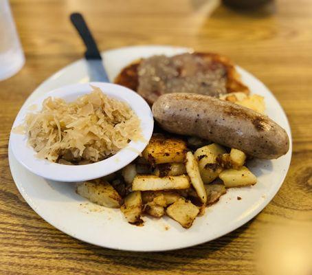 Schnitzel and Sausage Combo Plate