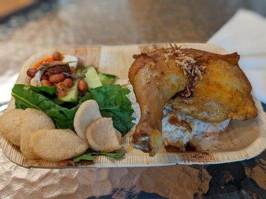 Nasi Lemak with Malay Baked Chicken