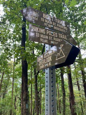 Boot Trail, Hiking Poles Trail, and David Archer Overlook [Summit] via Pine Mountain Main St Parking & Trailhead.