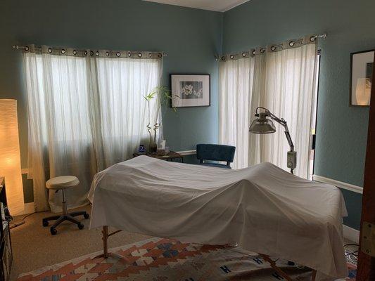 One of our four beautiful and calming treatment rooms.