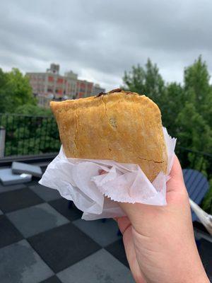 Celebratory patty on the roof after workout