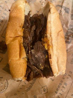 Philly steak sandwich