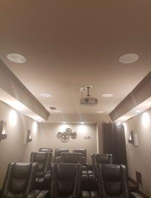 Speakers, movie projector installed by DMD Technology