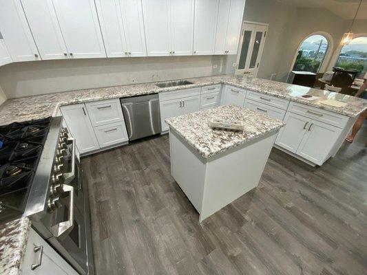 Granite countertop installation