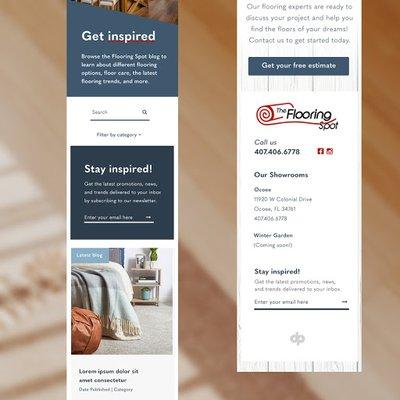 Responsive custom website design for flooring company by DP.