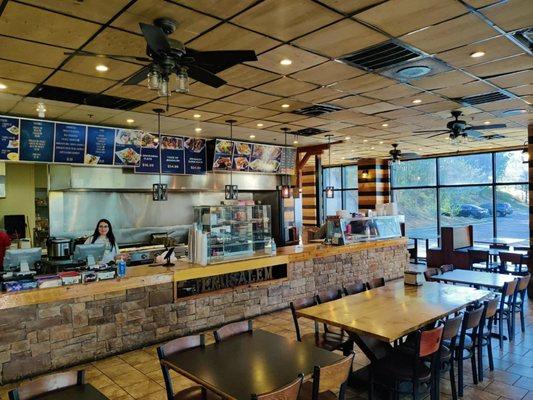 Dining area and order counter