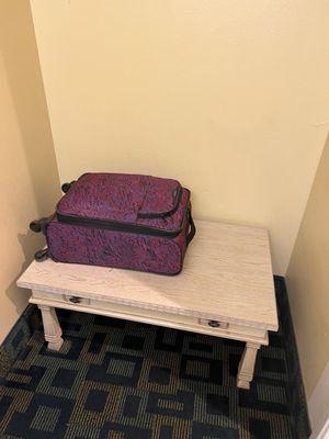 Powder room with sink. Shower/tub and toilet area are separated.