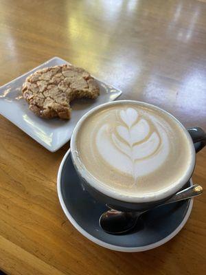 Peanut butter cookies with white mocha