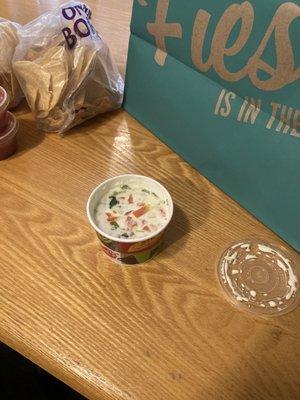 Tiny bowl of queso