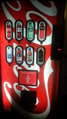 Vending machine. Drinks are $2.