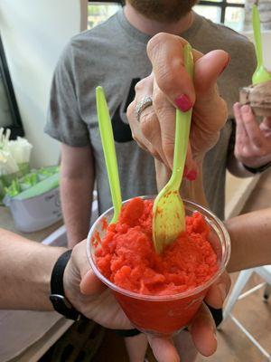 Blood orange sorbet