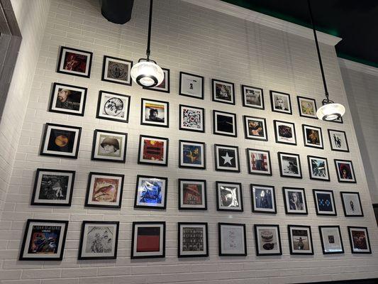 Wall of album covers