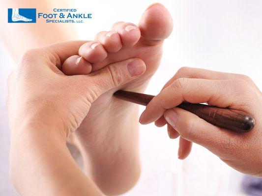 Foot reflexology pressure points on feet