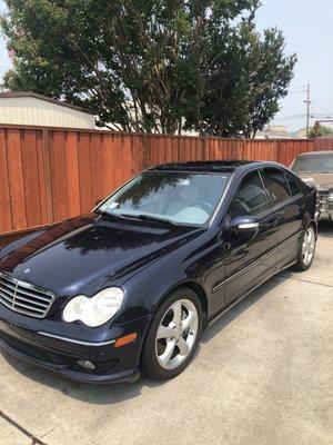 Wash and Wax. Mercedes Benz.