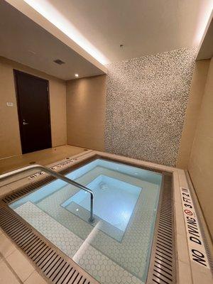 Hot tub inside of women's locker