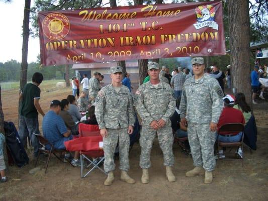 Our troops are welcomed home with a beautiful banner printed by Speedpro Imaging!