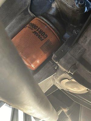 Loose oil filter